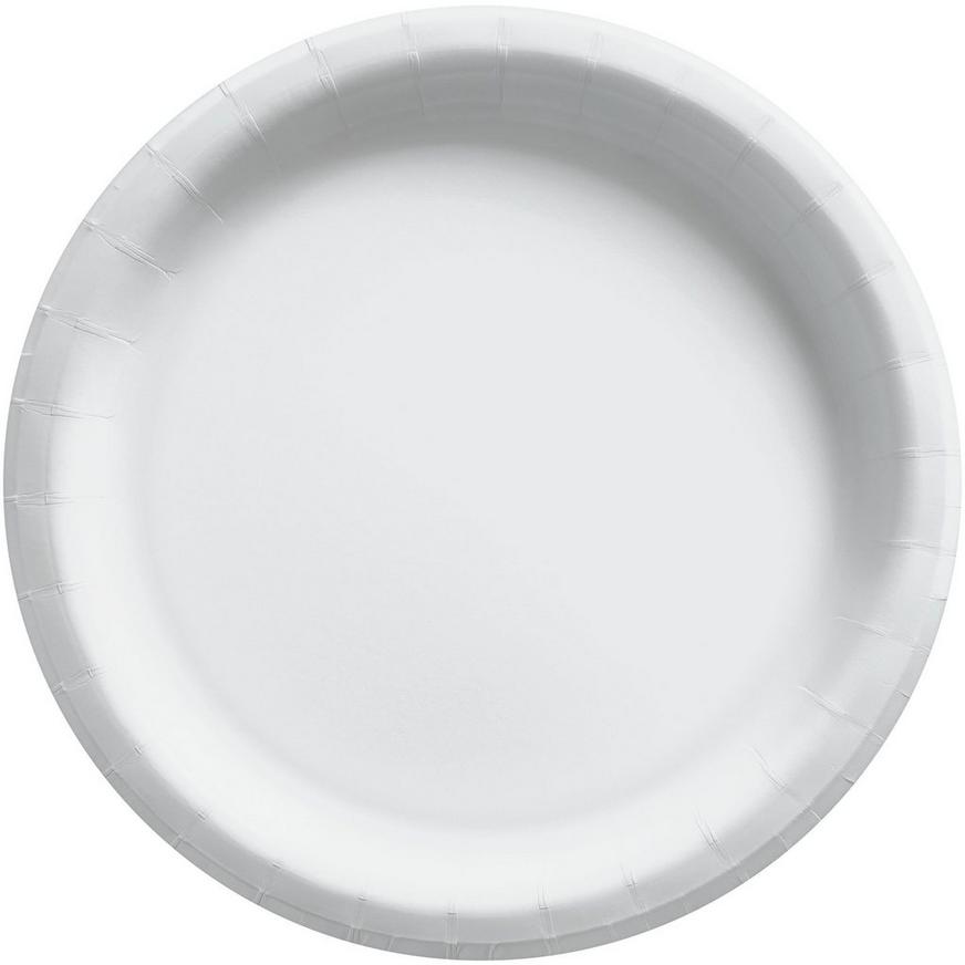 White Extra Sturdy Paper Dinner Plates, 10in, 50ct